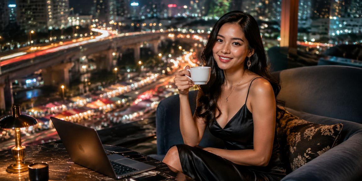 Visual promosi dan bonus dengan efek neon khas kasino online